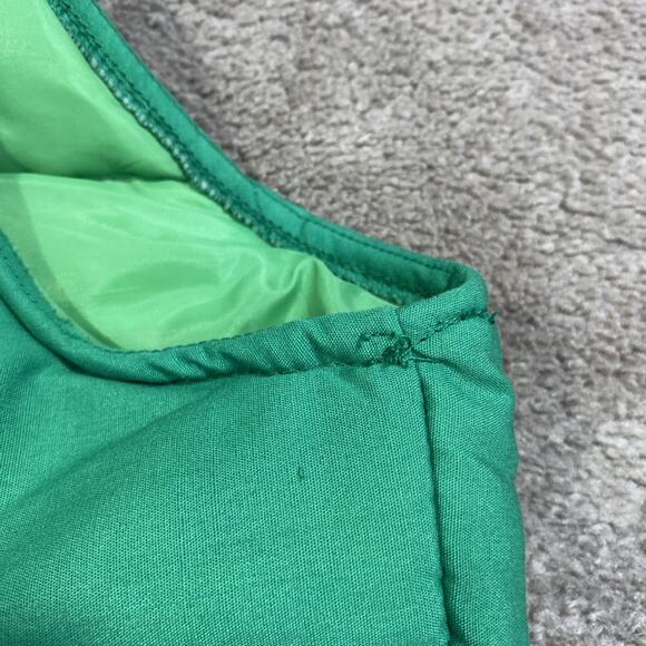 Vintage Carpenter Uniform Co Green Puffer Vest Large Seed Corn Farm Workwear - Picture 9 of 11